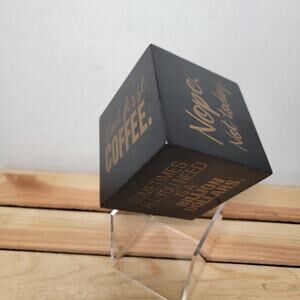 Black & Gold Inspirational / Decorative Wooden Block